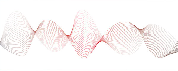 Fototapete - Minimalist Abstract Wavy Line Design – Dynamic Fluid Background with Teal Gradient for Modern Art, Technology.Rhythmically, soundwaves or digital frequency signals. clean, fluid, and contemporary.