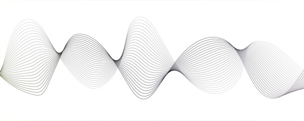 Fototapete - Minimalist Abstract Wavy Line Design – Dynamic Fluid Background with Teal Gradient for Modern Art, Technology.Rhythmically, soundwaves or digital frequency signals. clean, fluid, and contemporary.