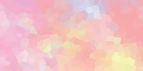 Aufkleber - Pastel colors mosaic illustration featuring soft tones of pink peach yellow and lavender creating a delicate artistic design suitable for various applications