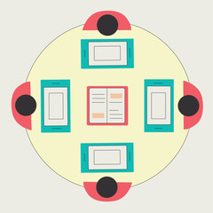 colorful Modern vector flat design icon for web and mobile applications Illustration