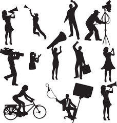 Aufkleber - Comprehensive set of 100 universal line icons for business featuring a clean silhouette style for modern digital and print applications