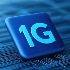 Poster - 1G Technology Graphic Background with Circuit Design Details