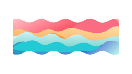 Poster - Abstract colorful wavy vector background design template for website banner and presentation design with layers