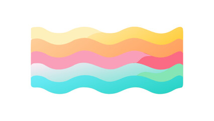 Poster - Pastel gradient waves background vector design for summer abstract art and colorful graphic template design
