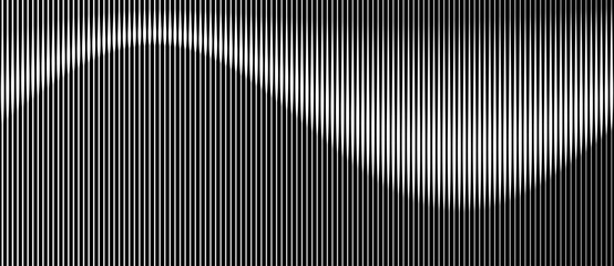 Poster - Abstract art geometric background with vertical lines. Optical illusion with waves and transition.