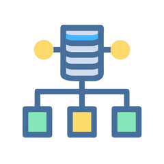 Data network diagram for website illustration on black background