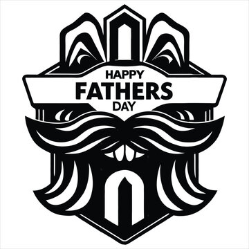 Happy Father’s Day lettering vector stock illustration
