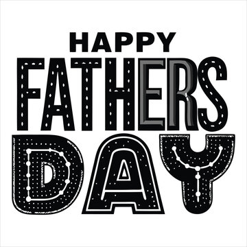 Happy Father’s Day lettering vector stock illustration
