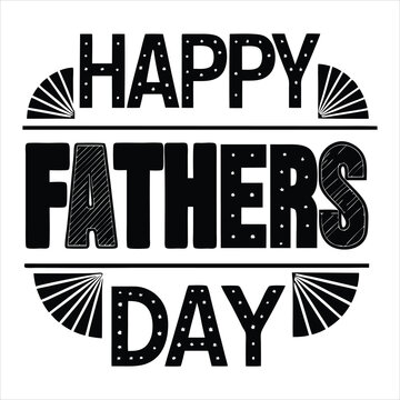 Happy Father’s Day lettering vector stock illustration
