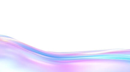 Poster - Abstract  holographic wave.Flow iridescent fluid.Dynamic spectrum ribbon.
