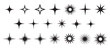 © CreativeDH - Black starbursts and sparkles stars geometric shapes