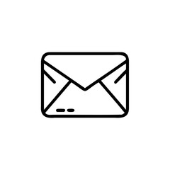 Poster - Outline an email envelope with two dots on message communication