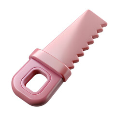 Poster - A charming pink hand saw tool with a smooth finish and sharp teeth isolated on transparent background