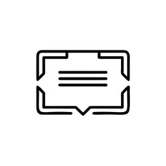 Poster - Outline text input field icon with horizontal lines vector