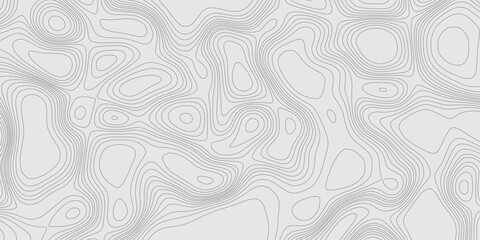 Fototapete - Modern design with contour abstract map relief line grey pattern with seamless topography background, geographic mountain relief abstract lines grey landscape design texture wavy curve shapes.
