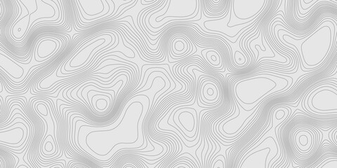 Fototapete - Modern design with contour abstract map relief line grey pattern with seamless topography background, geographic mountain relief abstract lines grey landscape design texture wavy curve shapes.