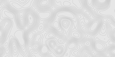 Fototapete - Modern design with contour abstract map relief line grey pattern with seamless topography background, geographic mountain relief abstract lines grey landscape design texture wavy curve shapes.