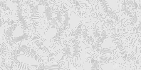 Fototapete - Modern design with contour abstract map relief line grey pattern with seamless topography background, geographic mountain relief abstract lines grey landscape design texture wavy curve shapes.