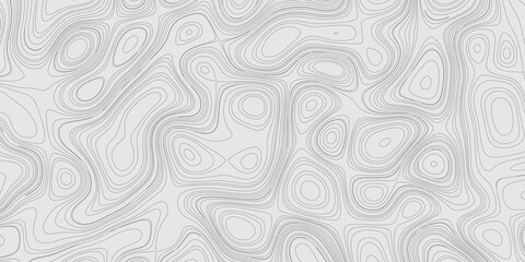 Fototapete - Modern design with contour abstract map relief line grey pattern with seamless topography background, geographic mountain relief abstract lines grey landscape design texture wavy curve shapes.