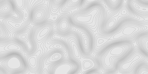 Fototapete - Modern design with contour abstract map relief line grey pattern with seamless topography background, geographic mountain relief abstract lines grey landscape design texture wavy curve shapes.