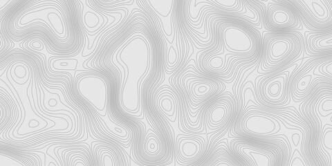 Fototapete - Modern design with contour abstract map relief line grey pattern with seamless topography background, geographic mountain relief abstract lines grey landscape design texture wavy curve shapes.