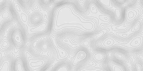 Fototapete - Modern design with contour abstract map relief line grey pattern with seamless topography background, geographic mountain relief abstract lines grey landscape design texture wavy curve shapes.