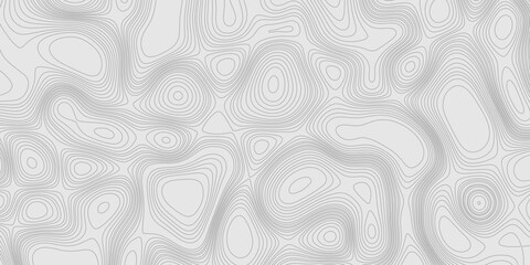 Fototapete - Modern design with contour abstract map relief line grey pattern with seamless topography background, geographic mountain relief abstract lines grey landscape design texture wavy curve shapes.