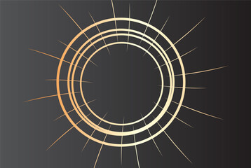 Fototapete - Abstract geometric color lines pattern on black background. Elegant dark color with textured modern design 