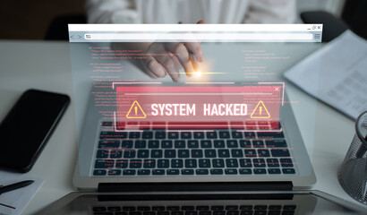 Poster - Cybersecurity protects digital systems from hackers with IT security, attack prevention, and risk management for safe online operations. Latch