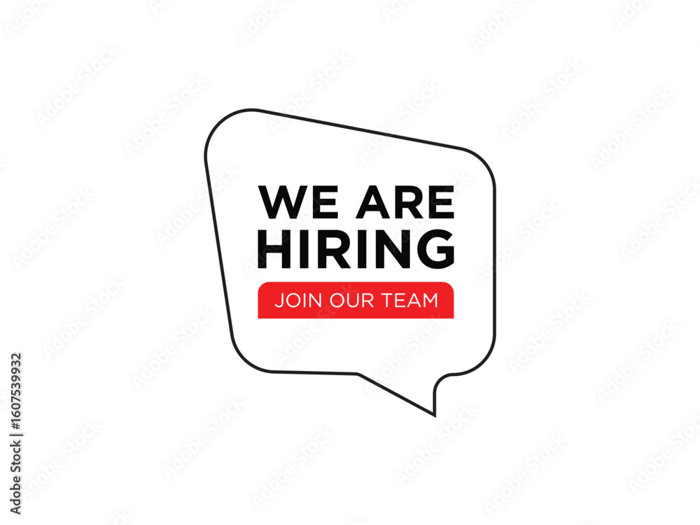 We are hiring message! Join our team today for new career opportunities ...