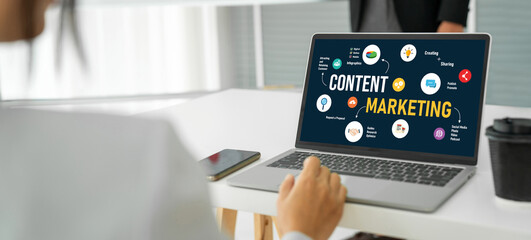 Poster - Content marketing for modish online business and e-commerce marketing strategy