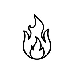 Poster - Outline a stylized flame against a fire icon