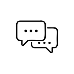 Poster - Two speech bubble icons with dots inside on chat communication