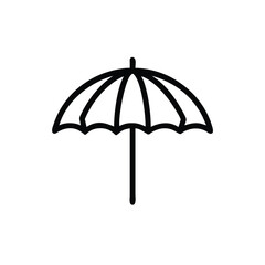 Poster - Outline a picnic umbrella on a outdoor protection