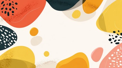 Poster - Creative hard paint cover design backgrounds vector. Minimal trendy style organic shapes pattern with copy space for text design for invitation, Party card,Social Highlight Covers and stories page , 
