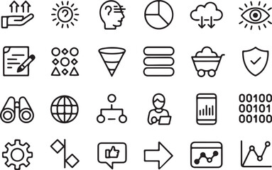 Fototapete - Business icons collection with diverse symbols finance