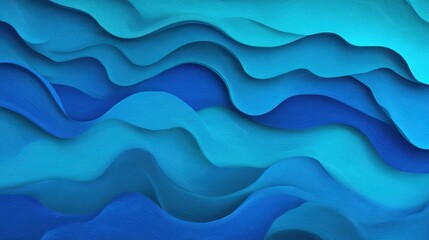 Poster - Abstract blue wavy design. Vector background, no logos, no brands