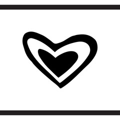 Poster - Heart icon vector. Love sign symbol vector. Heart vector icon illustration isolated on white background