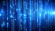 © Rejeki - Binary code streams, glowing blue, digital backdrop
