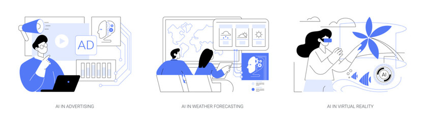 Poster - AI Empowering Insights abstract concept vector illustrations.