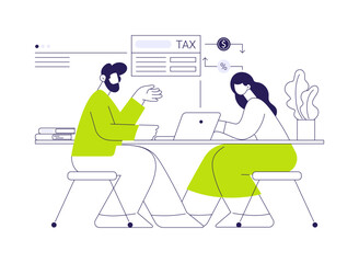 Poster - Tax credit abstract concept vector illustration.