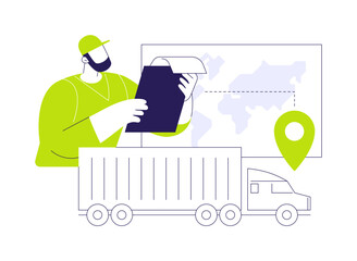 Poster - Delivery order abstract concept vector illustration.