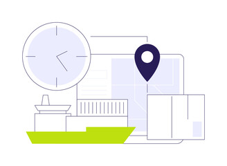 Poster - Delivery time abstract concept vector illustration.