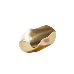 Poster - Glowing metal object with an irregular shape isolated on a plain solid color simple studio setting view on transparent background