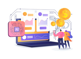 Poster - Real-Time Dynamic Pricing Tools abstract concept vector illustration.
