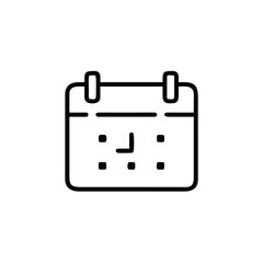 Poster - Outline calendar icon with date markers time indicator vector