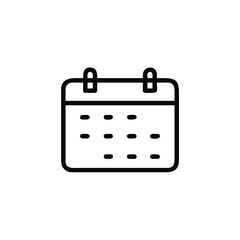 Poster - Outline calendar icon with dots on reminder date