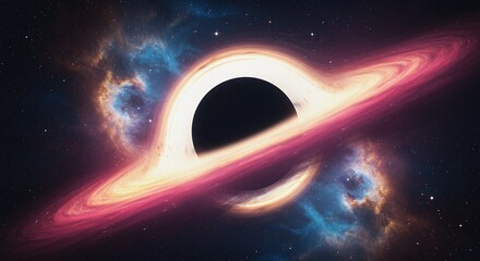 Poster - black hole a celestial spectacle of cosmic absorption and galactic dynamics