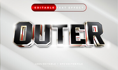 Poster - outer 3d vector text effect with modern style design