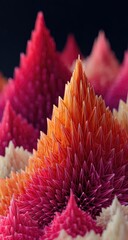 Poster - Abstract Colorful Spiky Landscape, Digital Art